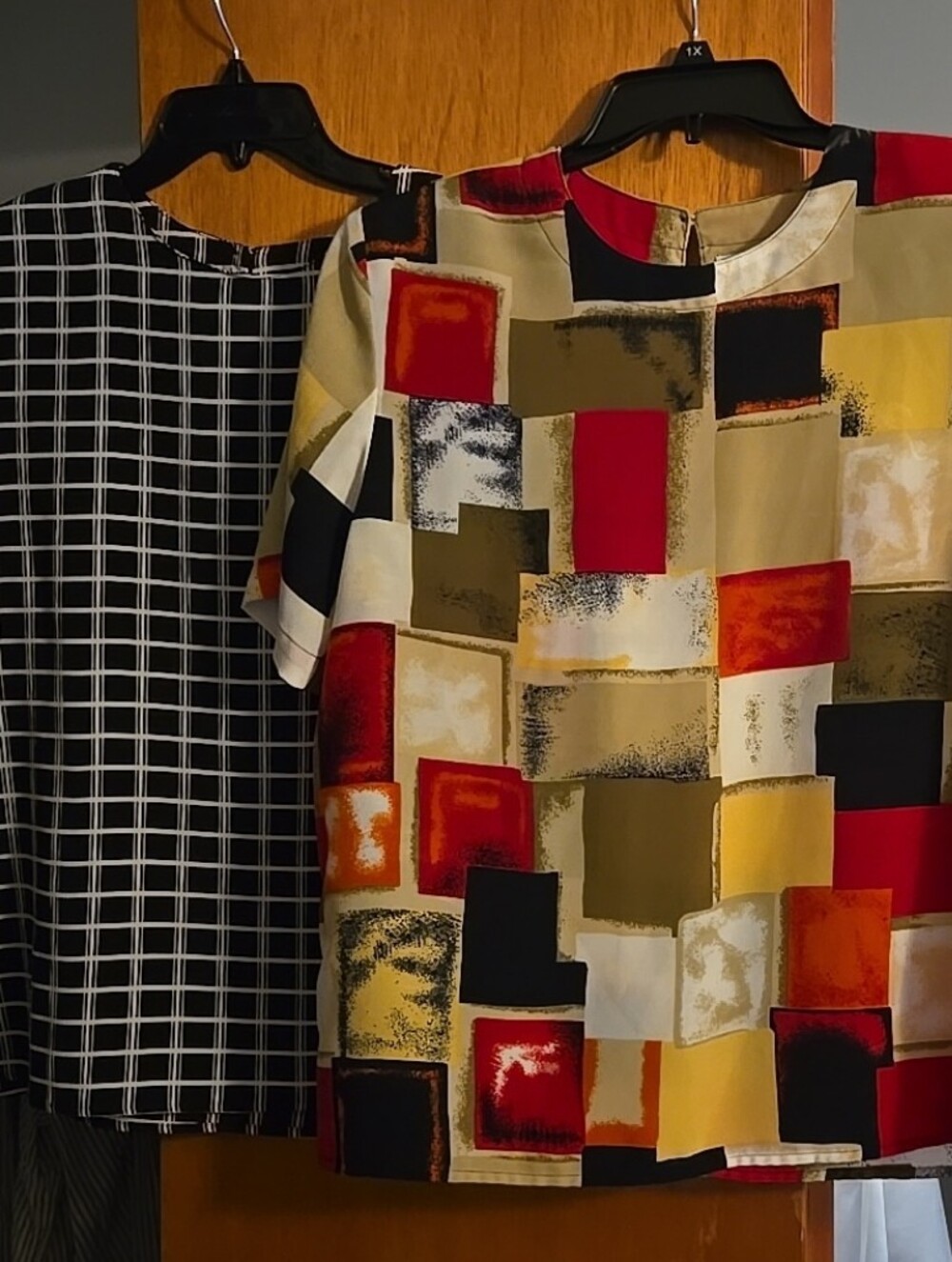 Vintage Geometric Blouses Size Large